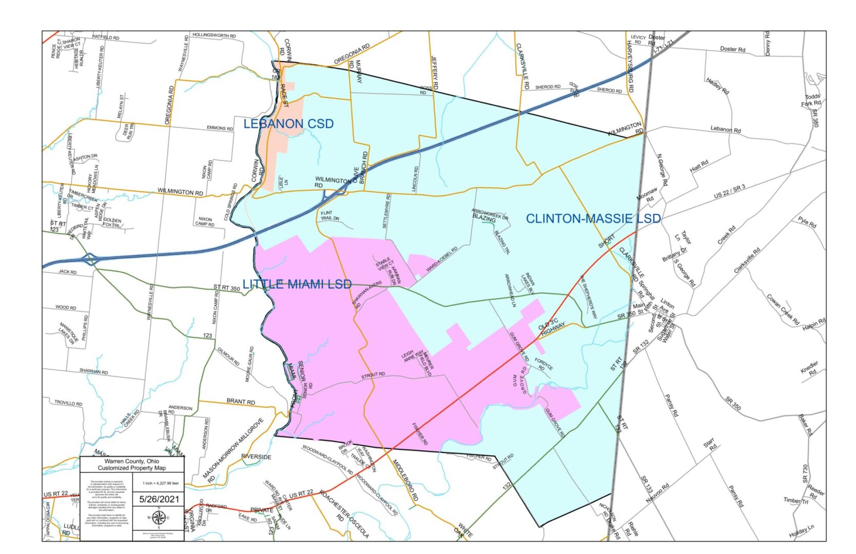 Warren County Ohio Township Map